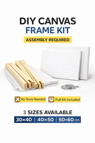 Diy painting canvas kit wooden - painting,