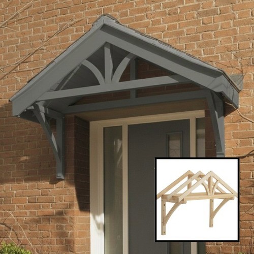 Wooden porch canopy kit - wooden,