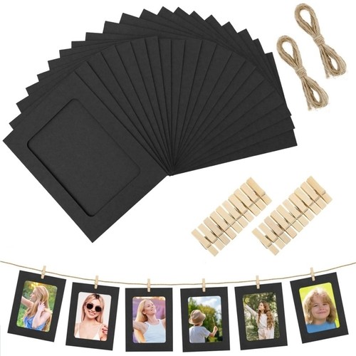 Black paper picture frames diy - frames,